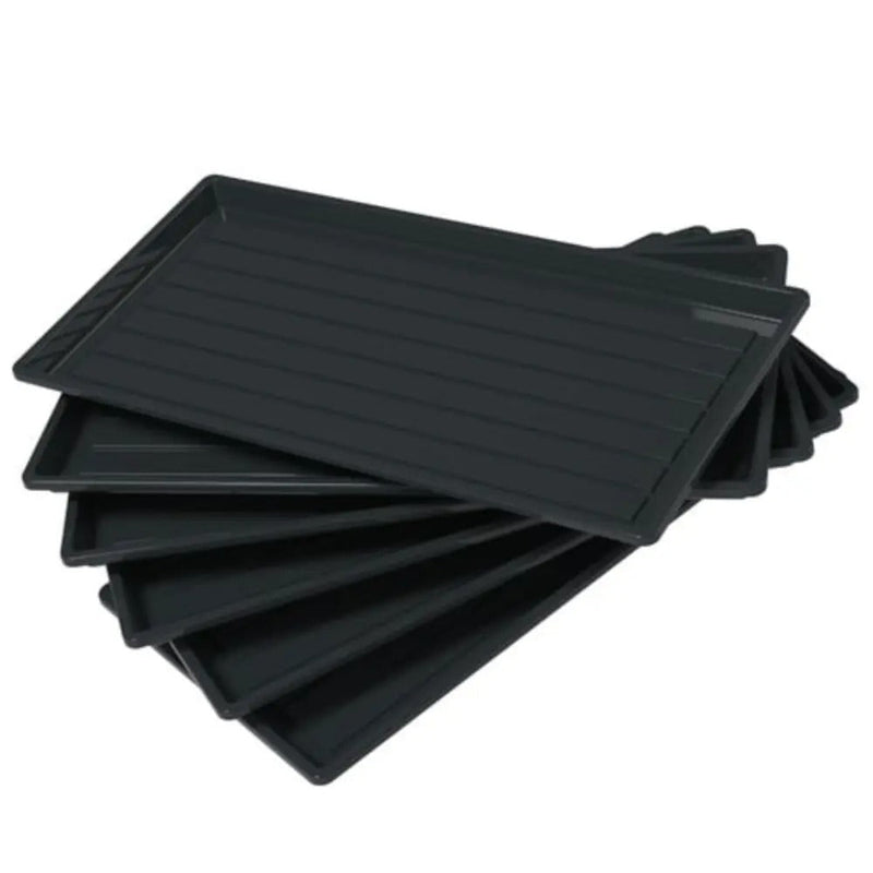 Storex Boot and Shoe Household Utility Tray, Black, 6-Pack