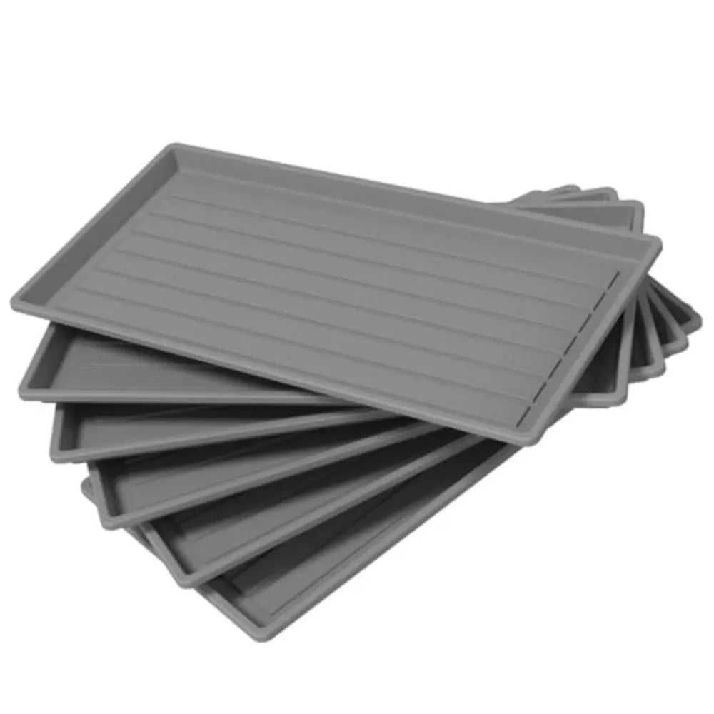Storex Boot and Shoe Household Utility Tray, Gray, 6-Pack