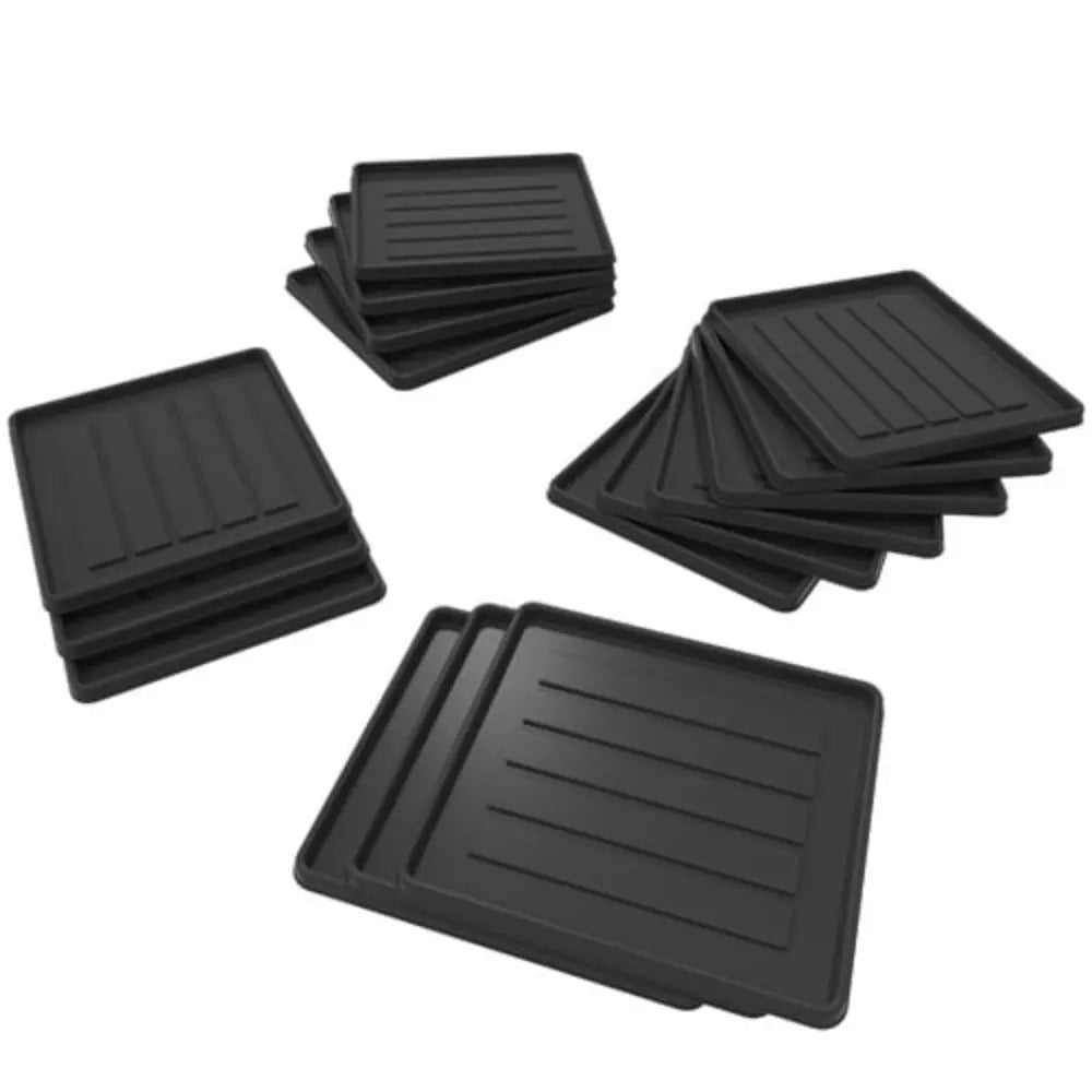 Storex School Locker / Office Cubicle Boot Tray, Black, 18-Pack
