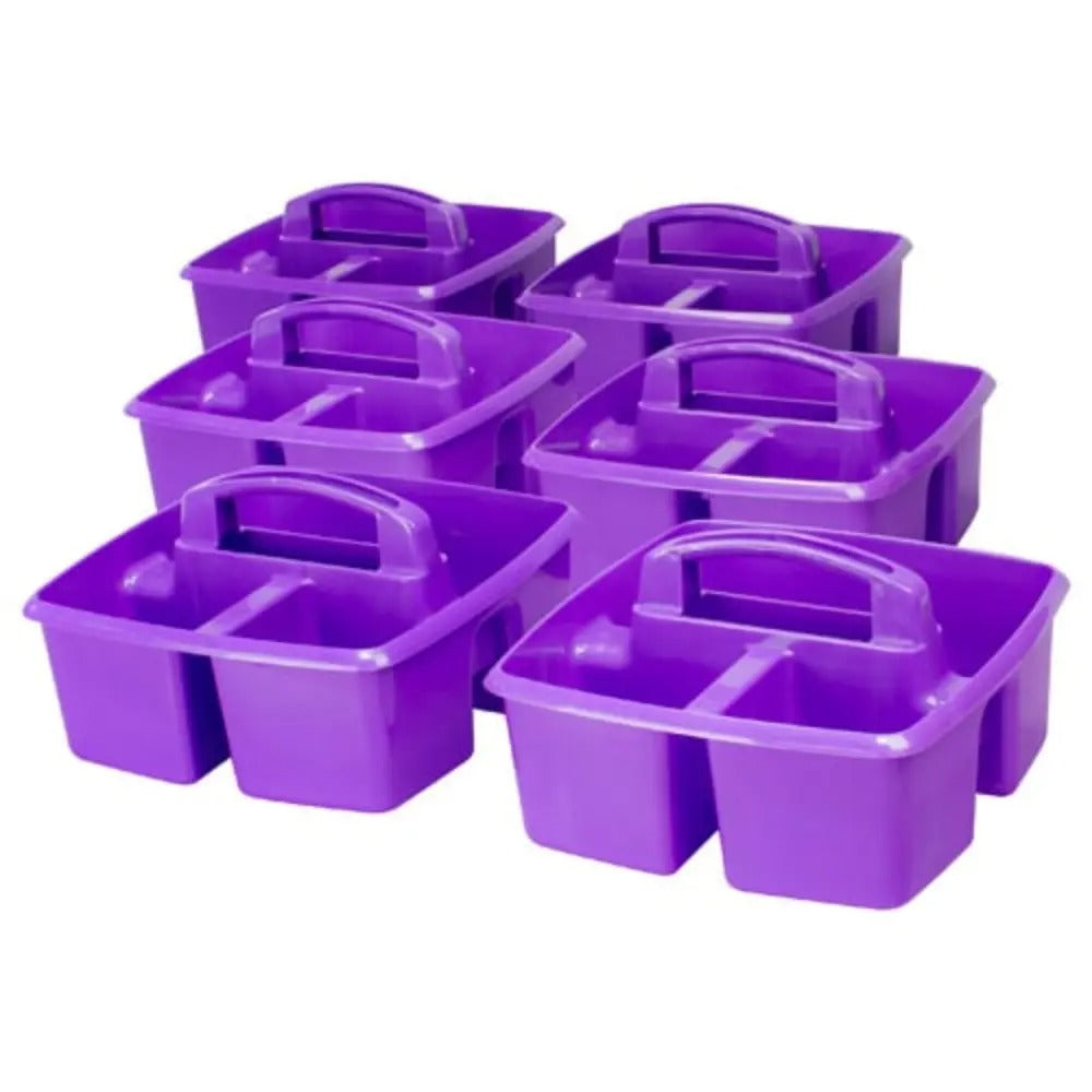Storex Small Caddy, Purple, 6-Pack