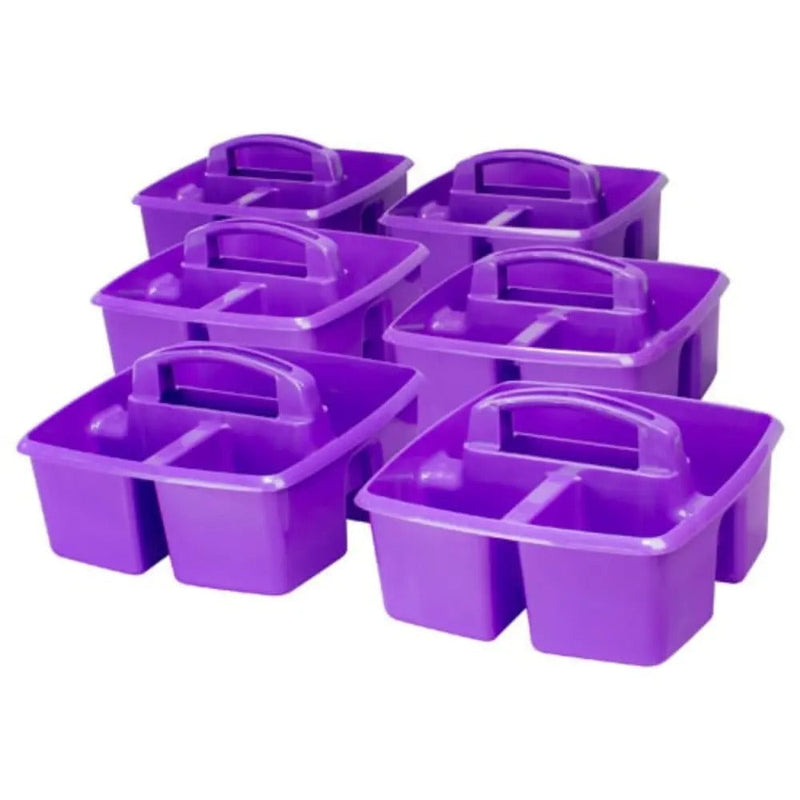 Storex Small Caddy, Purple, 6-Pack