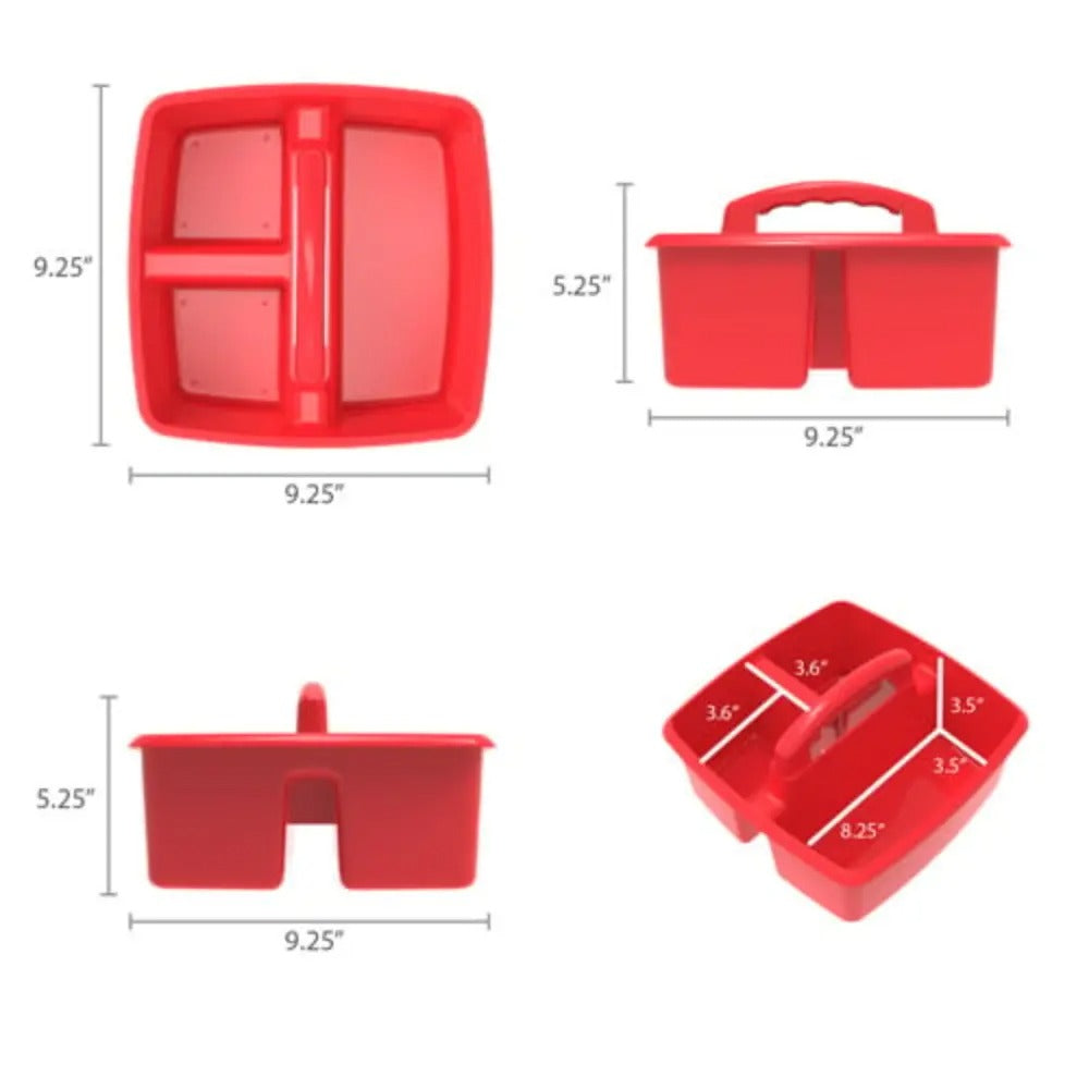 Storex Small Caddy, Red, 6-Pack