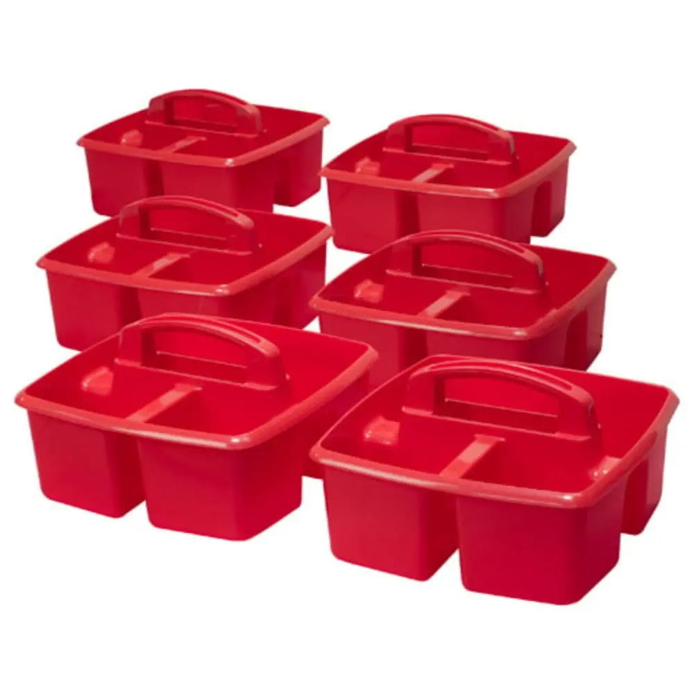Storex Small Caddy, Red, 6-Pack