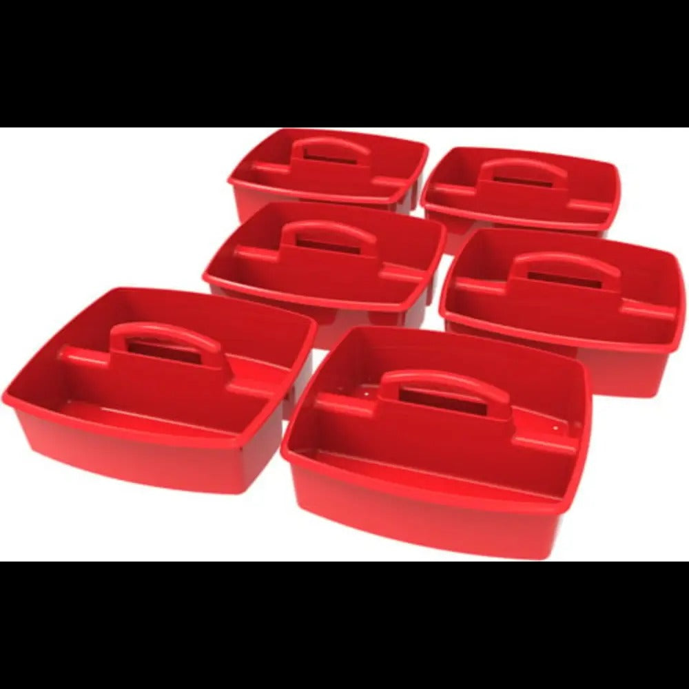 Storex Large Caddy, Red, 6-Pack