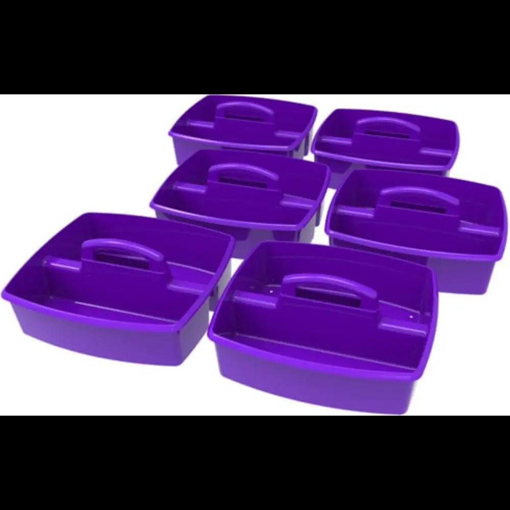 Storex Large Caddy, Purple, 6-Pack