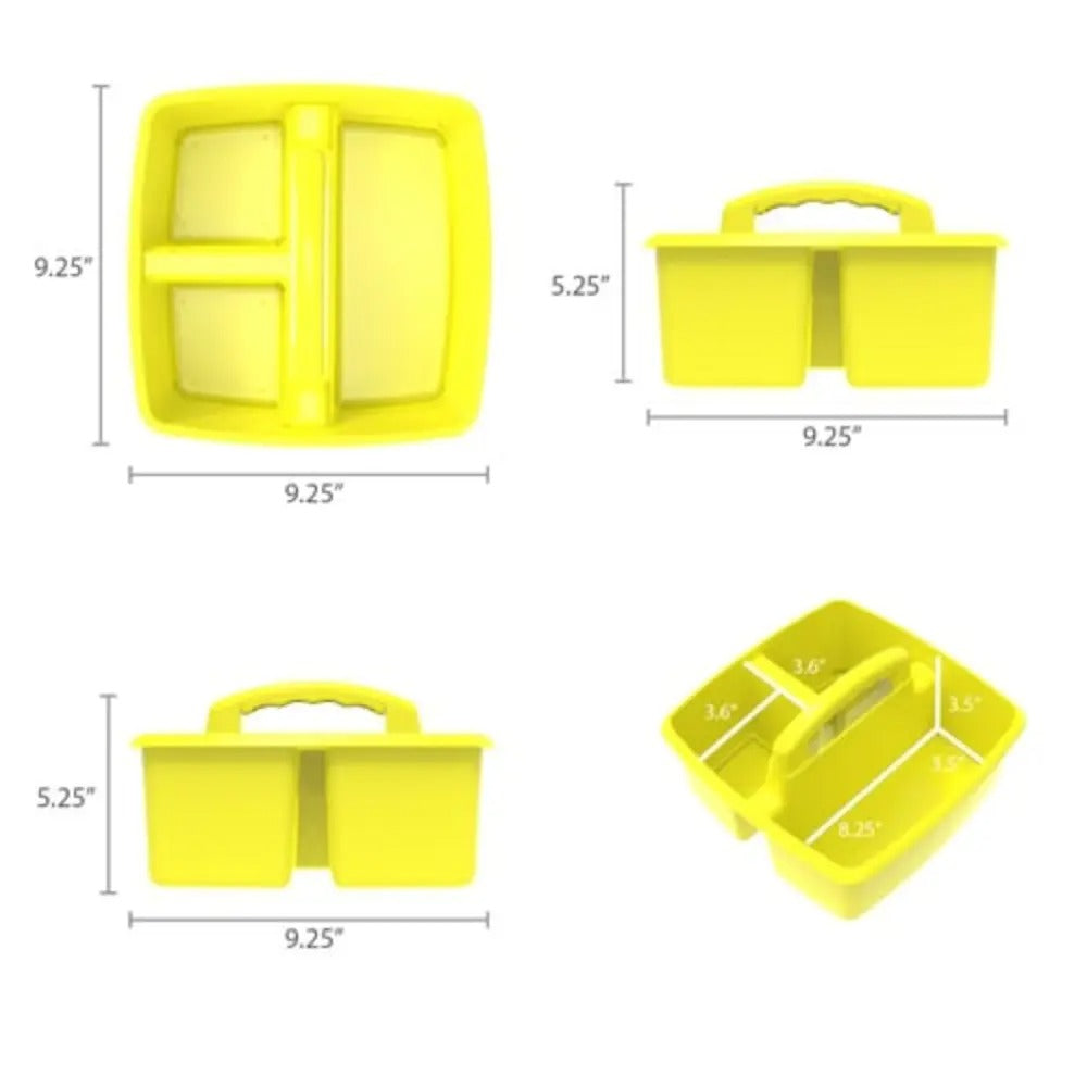 Storex Small Caddy, Yellow, 6-Pack