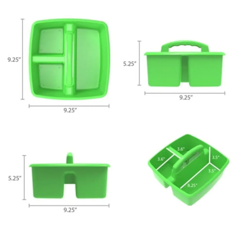 Storex Small Caddy, Green, 6-Pack