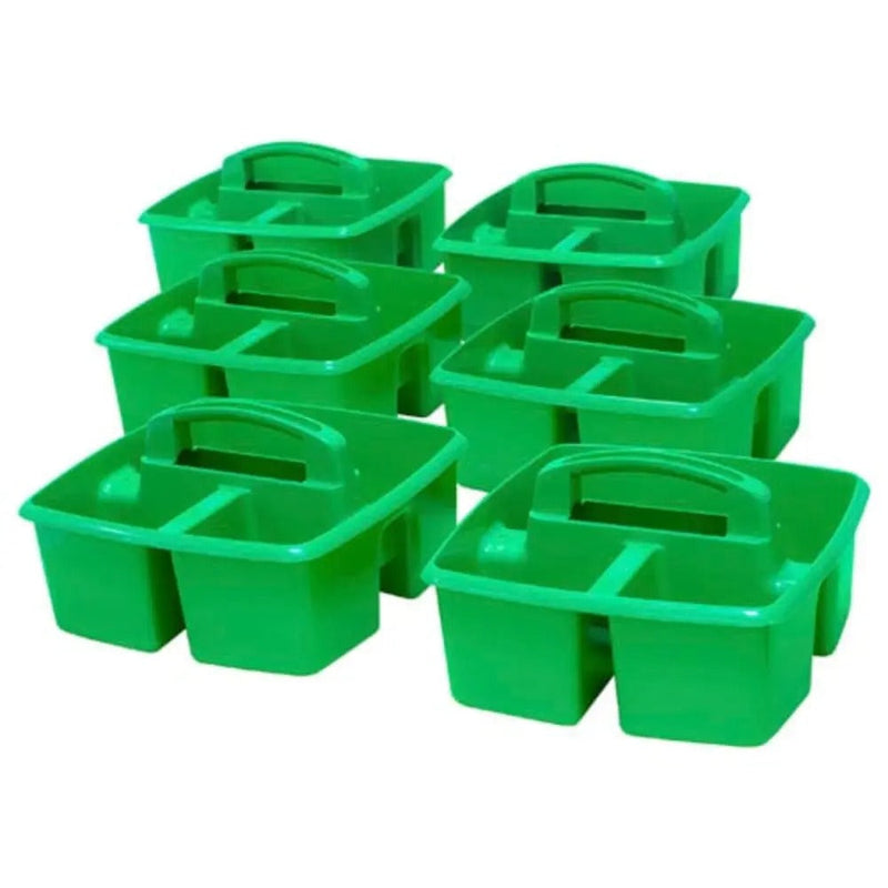 Storex Small Caddy, Green, 6-Pack