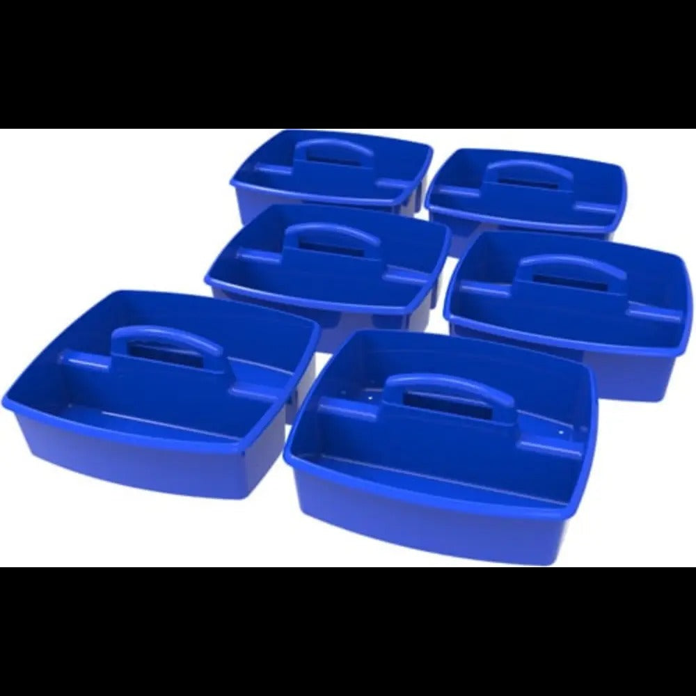 Storex Large Caddy, Blue, 6-Pack