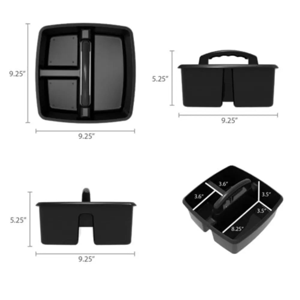 Storex Small Caddy, Black, 6-Pack