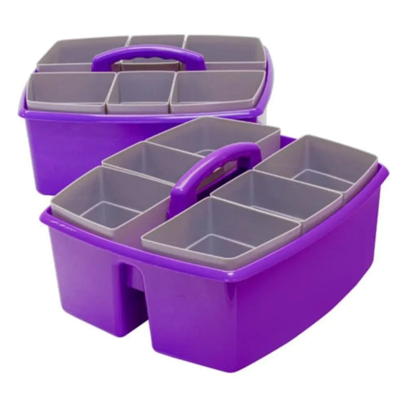 Storex Large Caddy with Sorting Cups, Purple, 2-Pack
