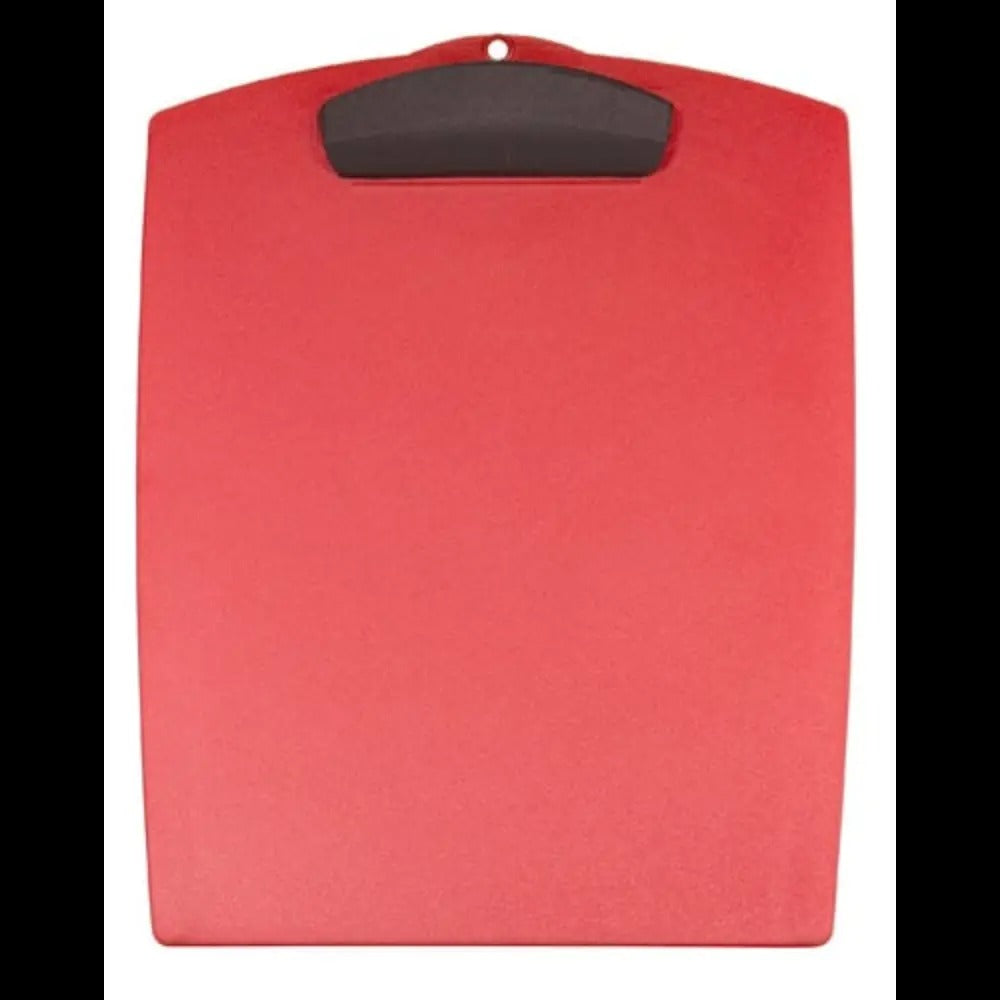 Storex Hard Poly Clipboard, Letter Size, Red, 12-Pack