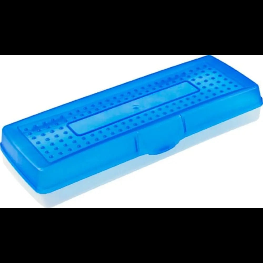 Storex Stretch Pencil Case, Blue, 12-Pack