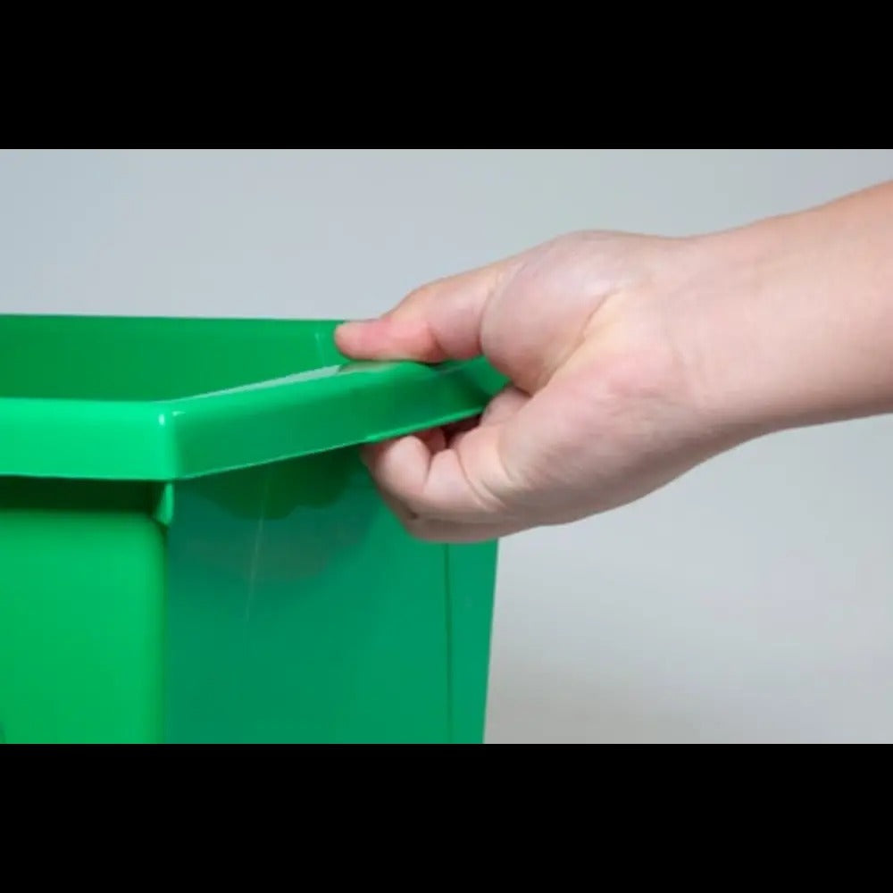 Storex 5.5 Gallon (21L) Classroom Storage Bin, Green, 6-Pack