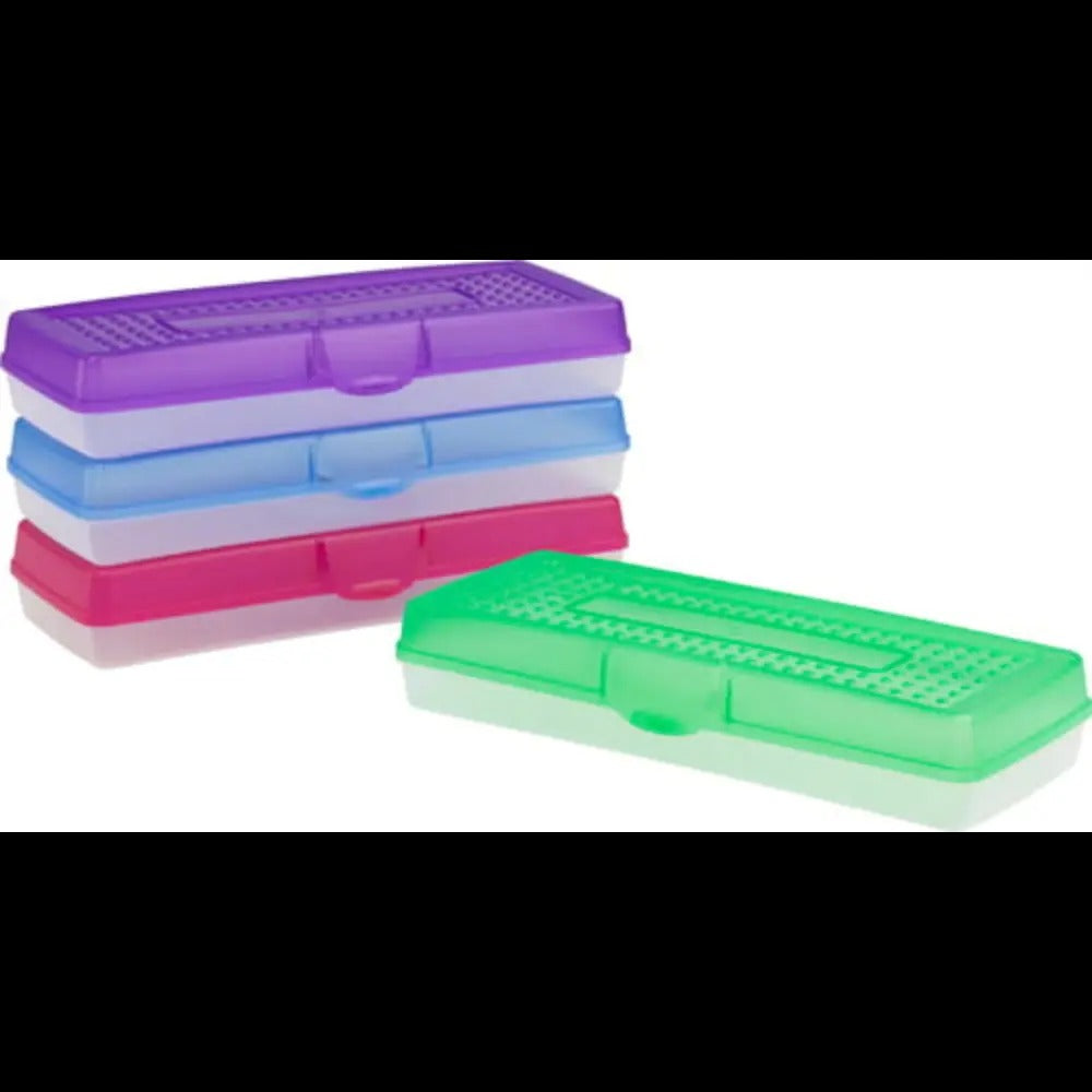 Storex Stretch Pencil Case, Assorted Colors, 12-Pack