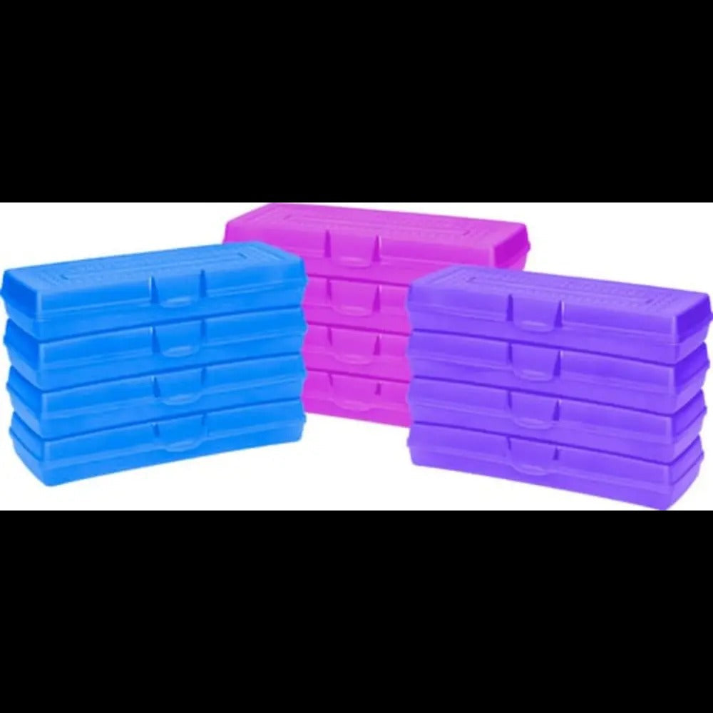Storex Mini Pencil Case, Assorted Colors, 12-Pack