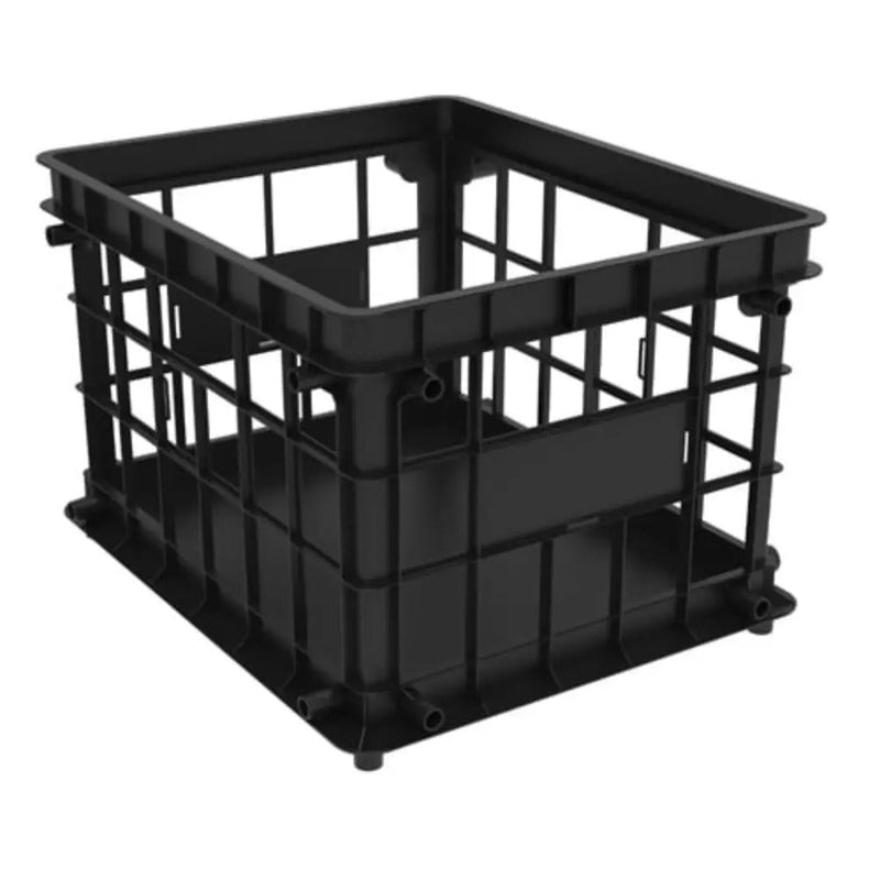 Storex Standard File Crate, Letter/Legal Size, Black, 3-Pack