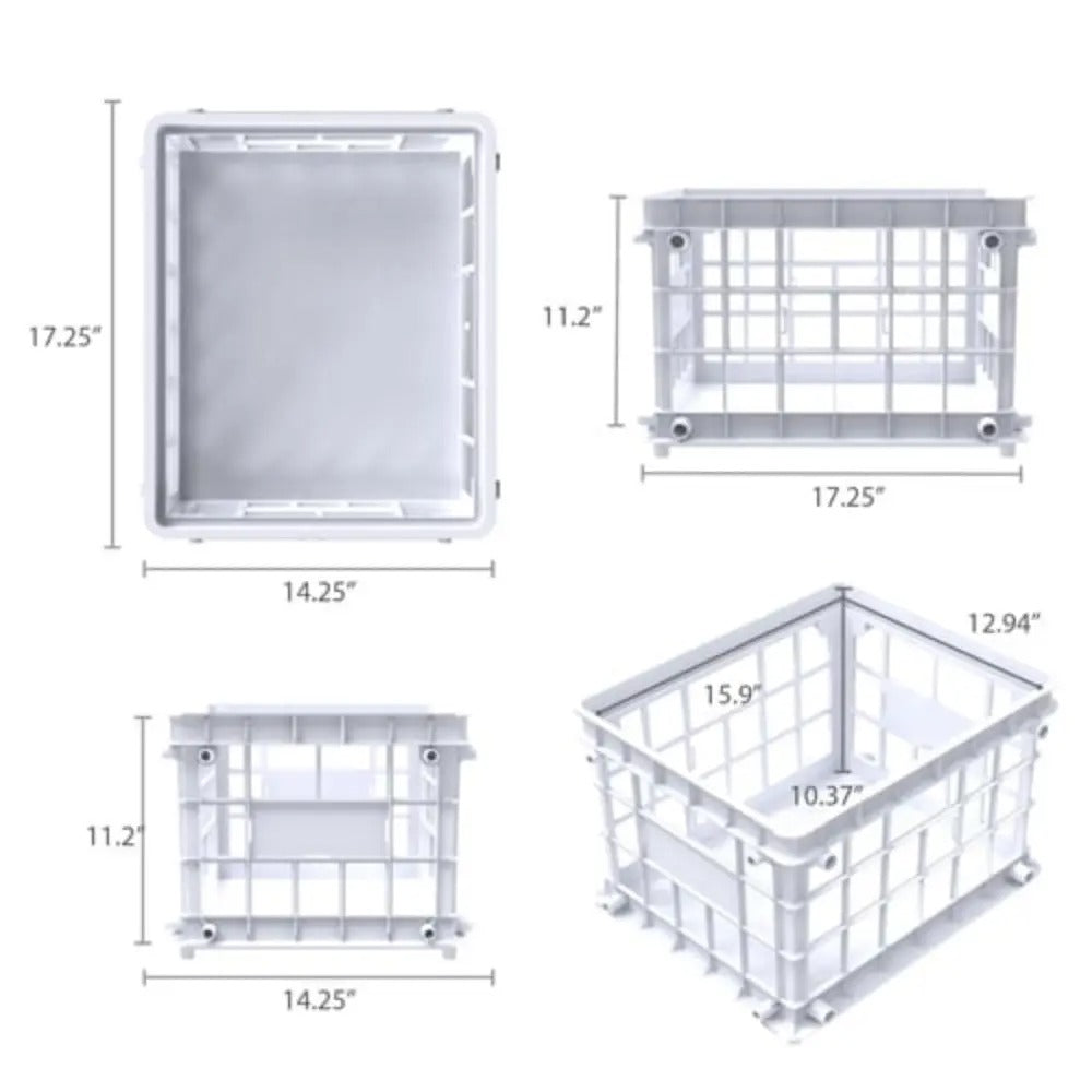 Storex Standard File Crate, Letter/Legal Size, White, 3-Pack