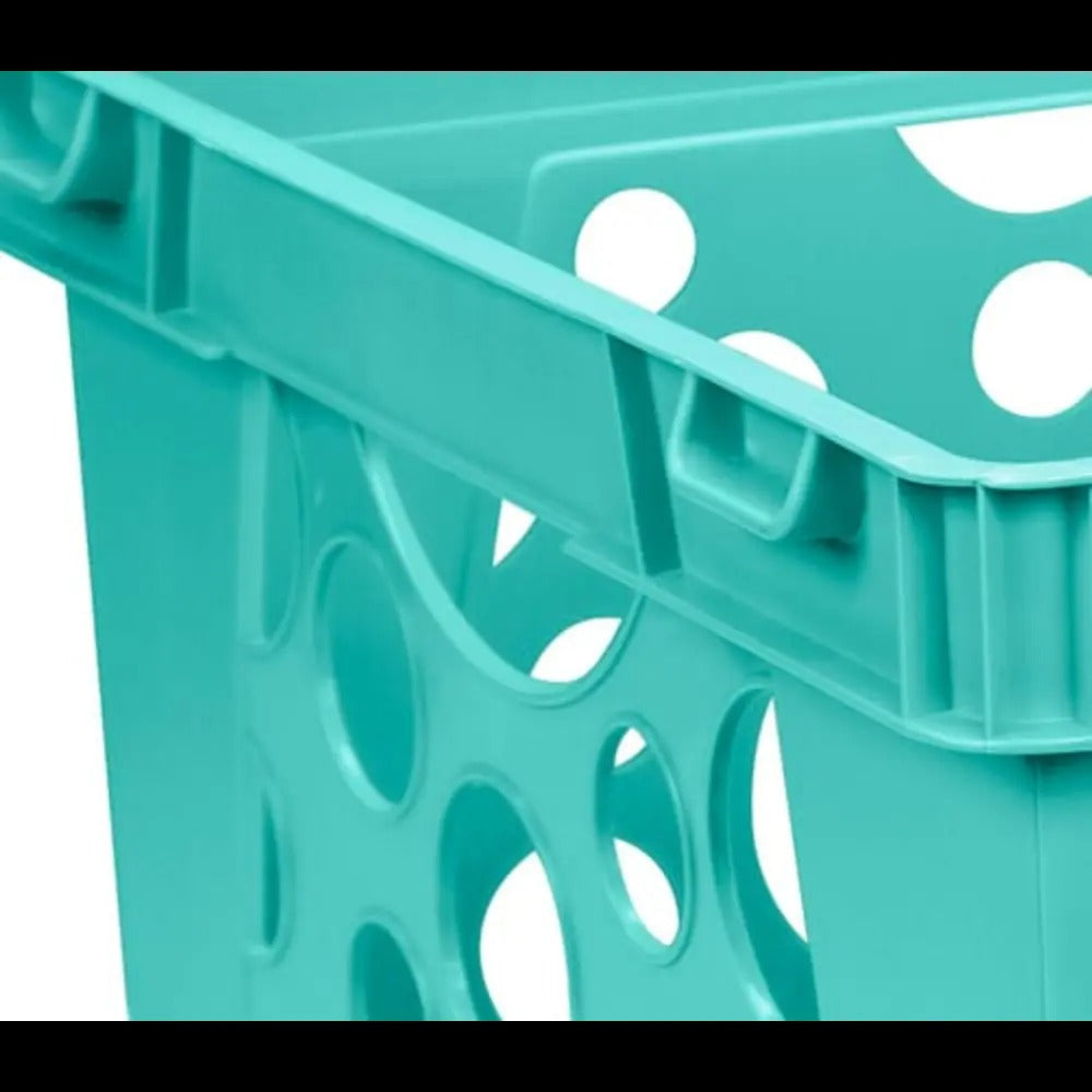 Storex Large File Crate, Classroom Teal, 3-Pack