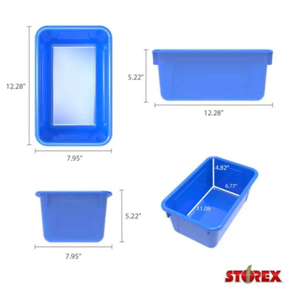 Storex Small Cubby Bin, Classroom Blue, 5-Pack