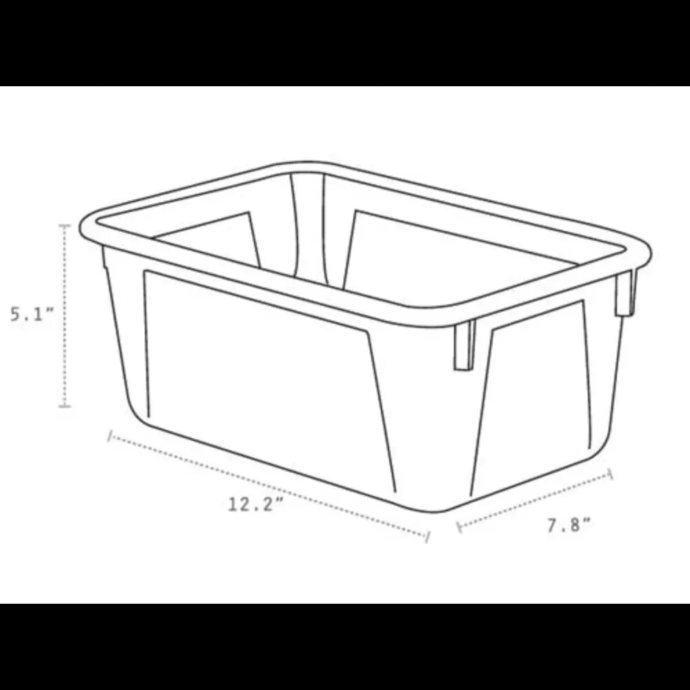 Storex Small Cubby Bin, Translucent, 5-Pack