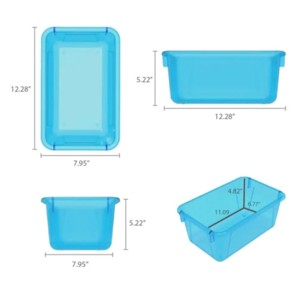Storex Small Cubby Bin, Candy Teal, 5-Pack