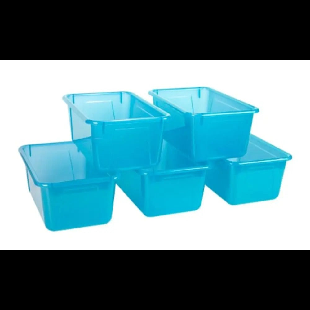Storex Small Cubby Bin, Candy Teal, 5-Pack