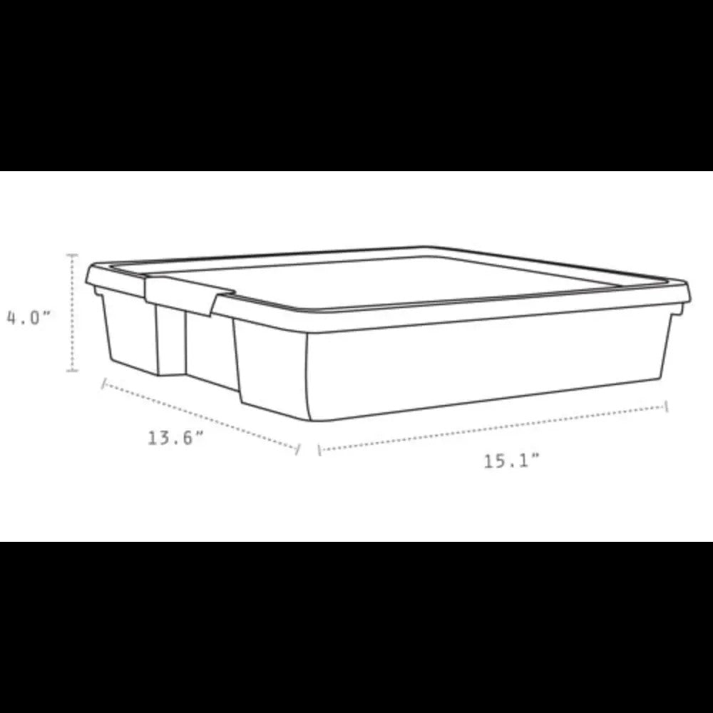 Storex Classroom Student Project Box, 12 x 12 Inches, Clear, 5-Pack