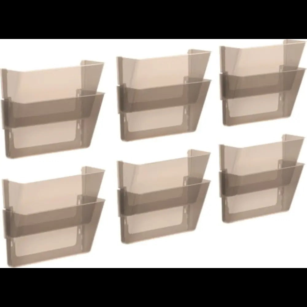 Storex Wall File, Letter Size, Smoke, 12-Pack