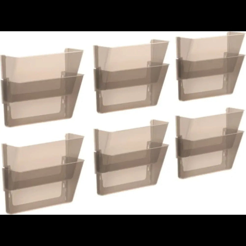 Storex Wall File, Letter Size, Smoke, 12-Pack