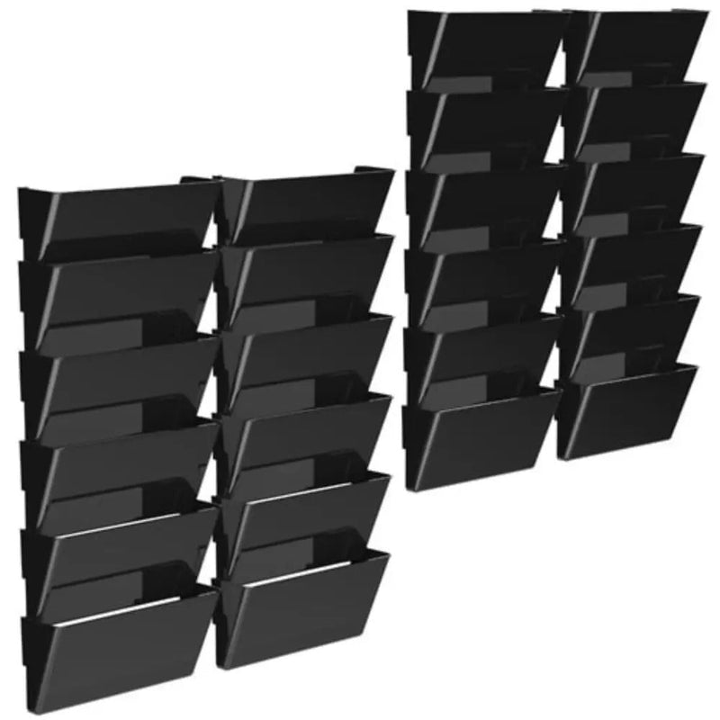 Storex Eco-Friendly Wall File, Legal Size, Black, 24-Pack