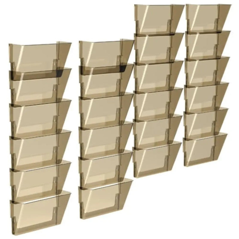 Storex Wall File, Letter Size, Smoke, 24-Pack