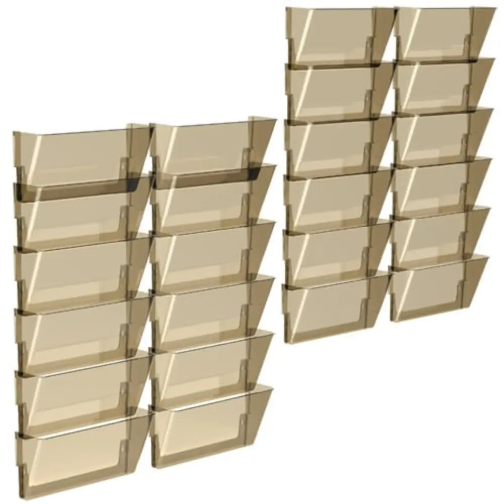 Storex Wall File, Legal Size, Smoke, 24-Pack