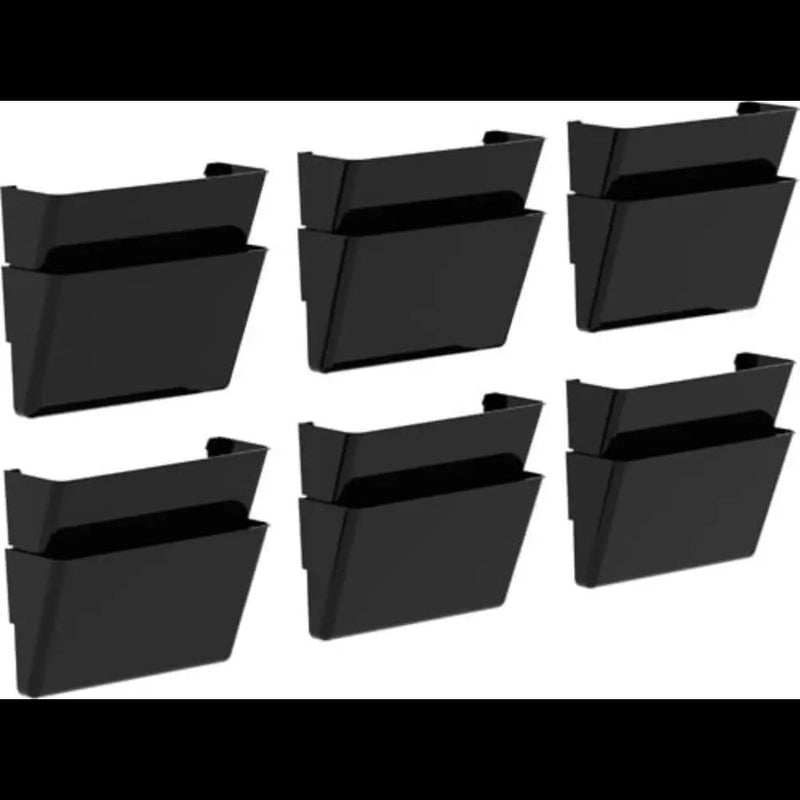 Storex Eco-Friendly Wall File, Legal Size, Black, 12-Pack