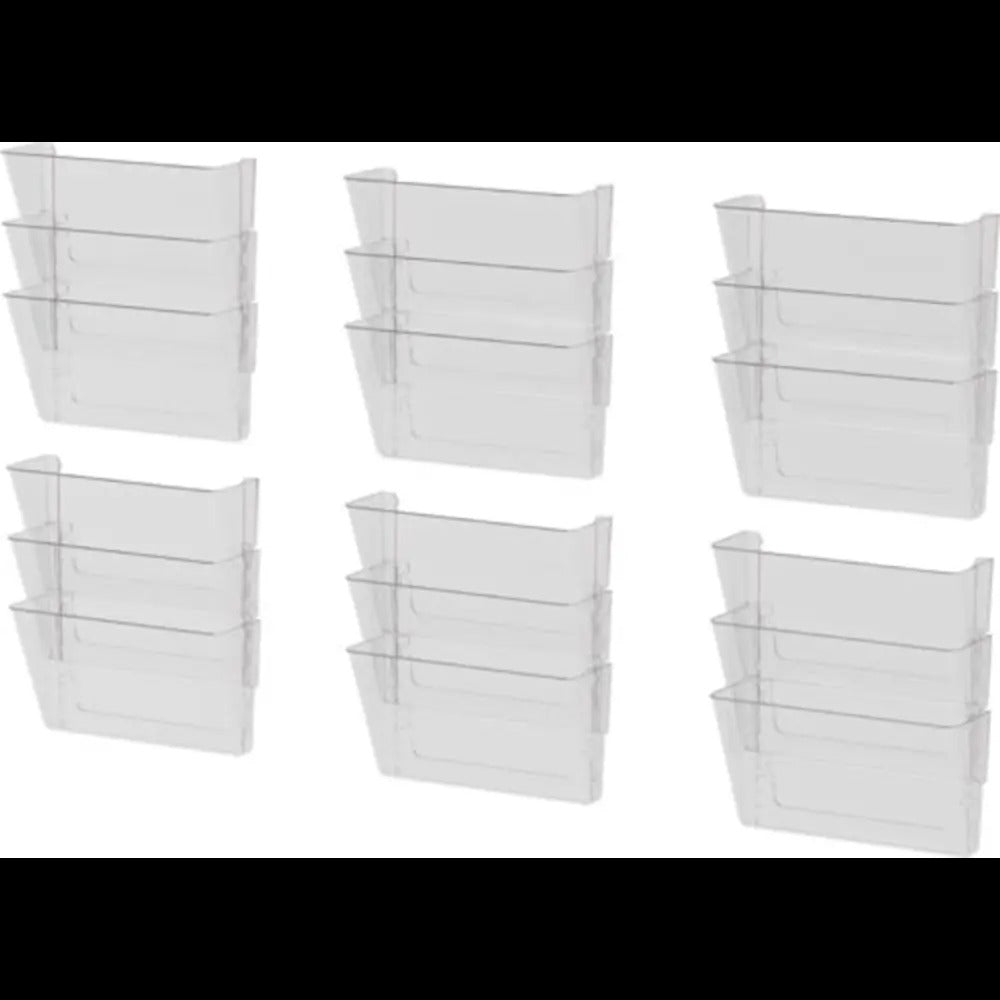 Storex Unbreakable Wall File, Letter Size, Clear, 18-Pack