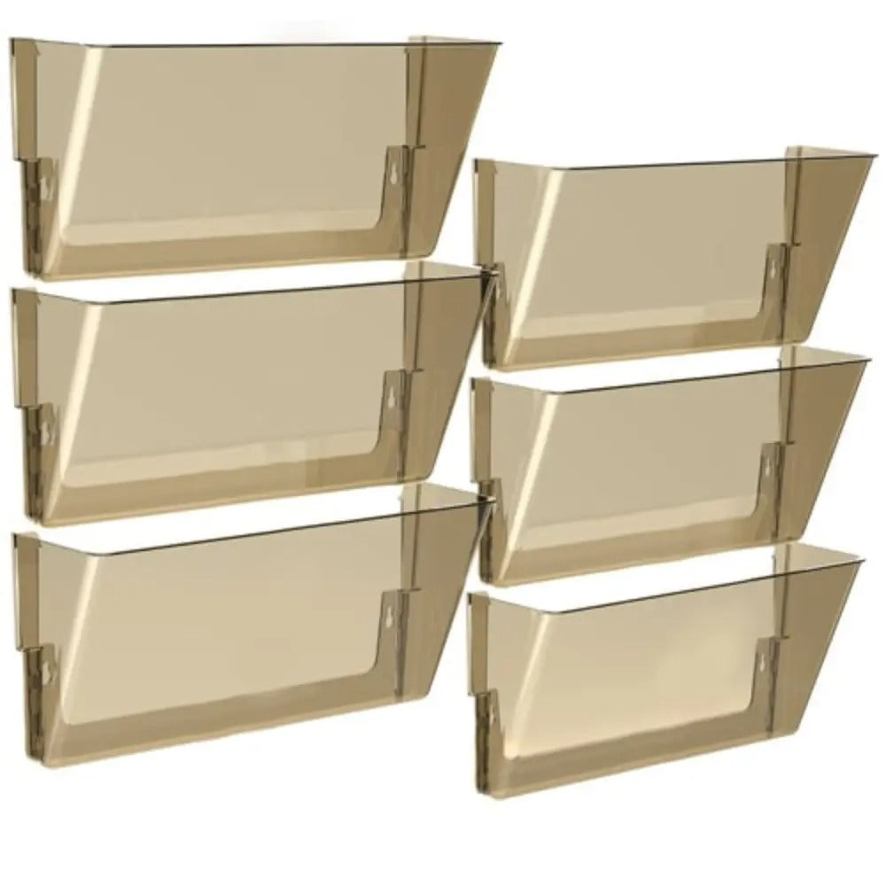 Storex Unbreakable Wall File, Legal Size, Smoke, 6-Pack