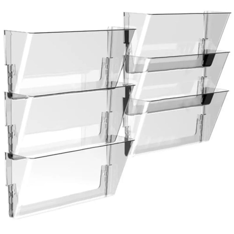 Storex Unbreakable Wall File, Legal Size, Clear, 6-Pack