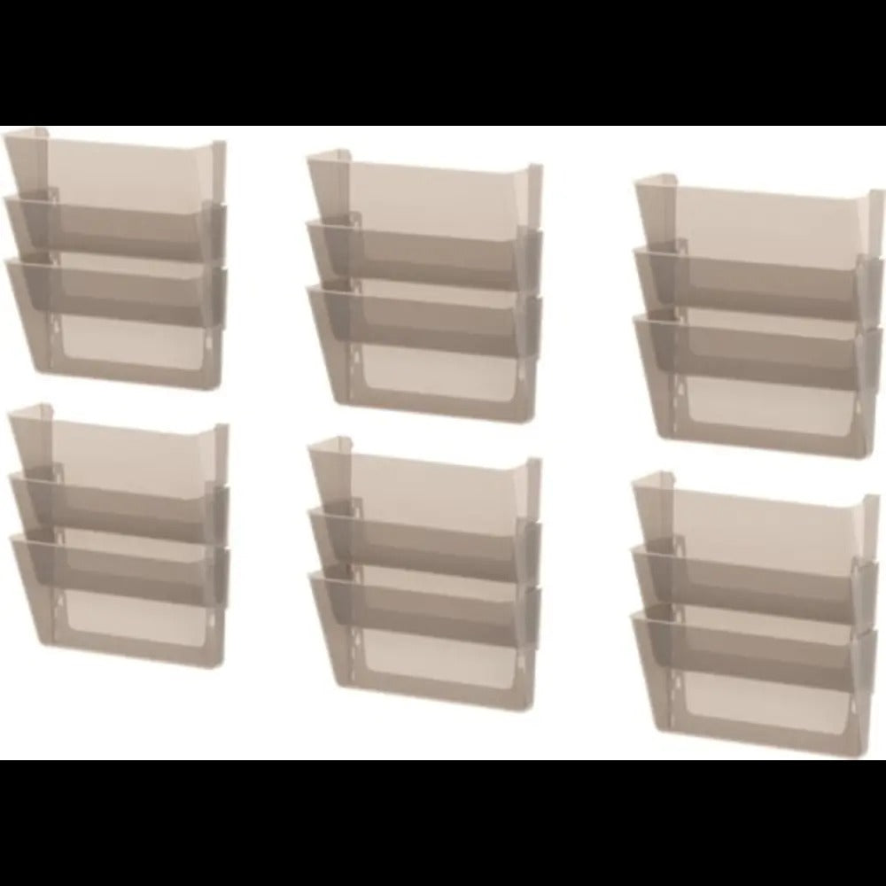 Storex Unbreakable Wall File, Letter Size, Smoke, 18-Pack