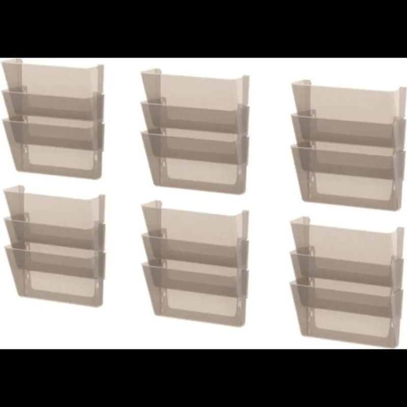 Storex Unbreakable Wall File, Letter Size, Smoke, 18-Pack