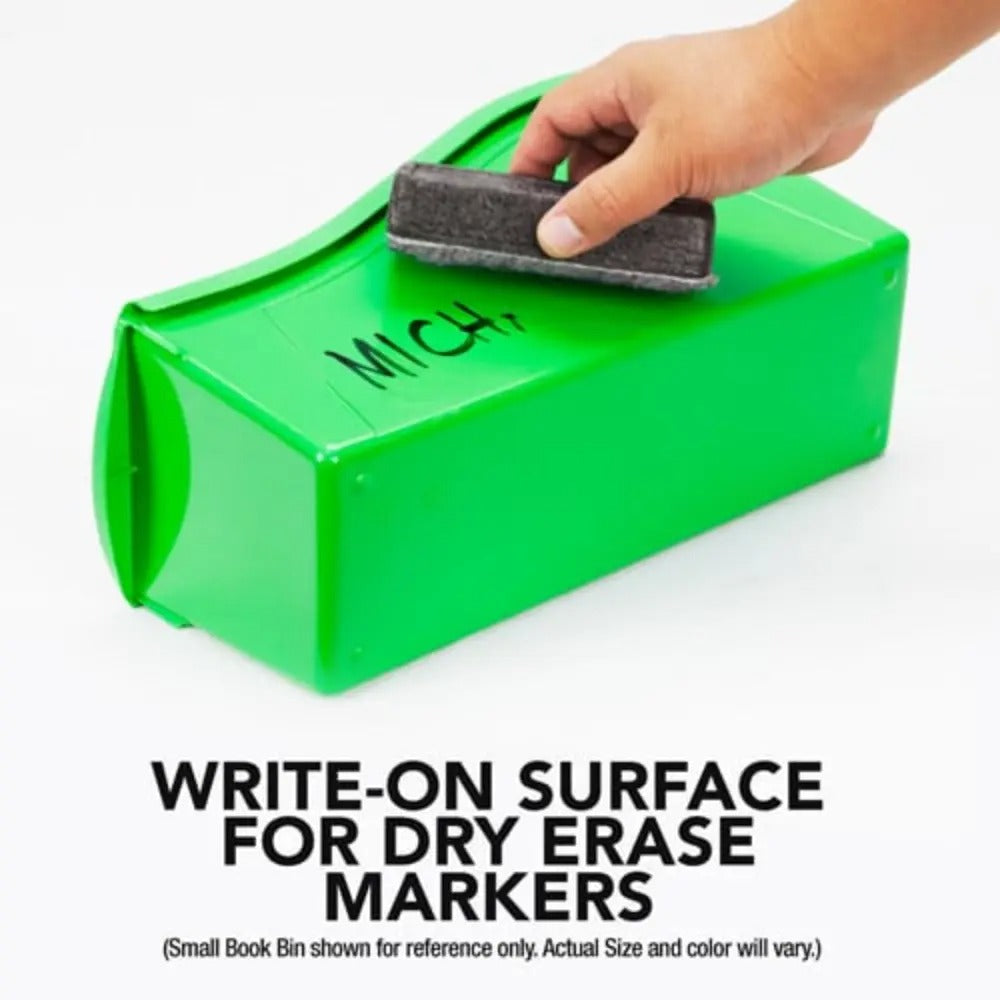 Storex Large Book Bin, 14.3 x 5.3 x 7 Inches, Yellow, 6-Pack