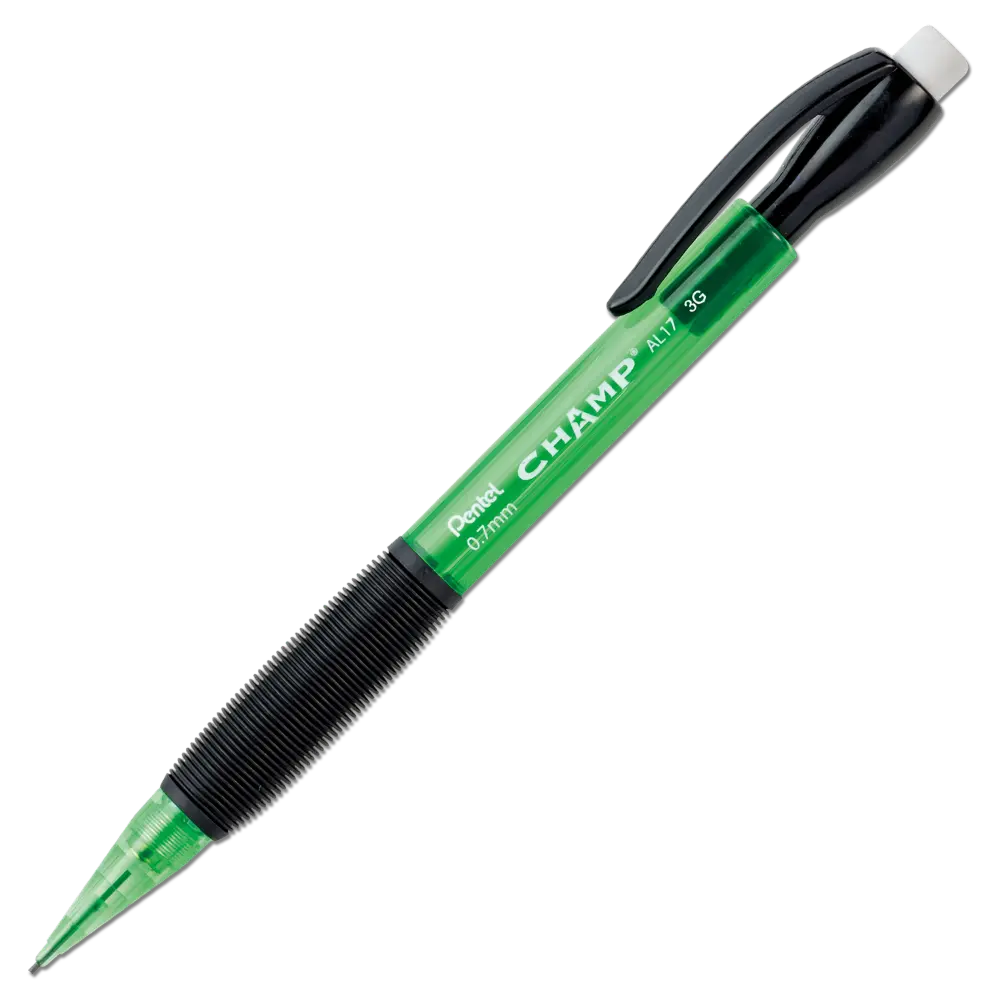 CHAMP Mechanical Pencil (0.7mm) Mechanical Pencil, Tinted Green Barrel