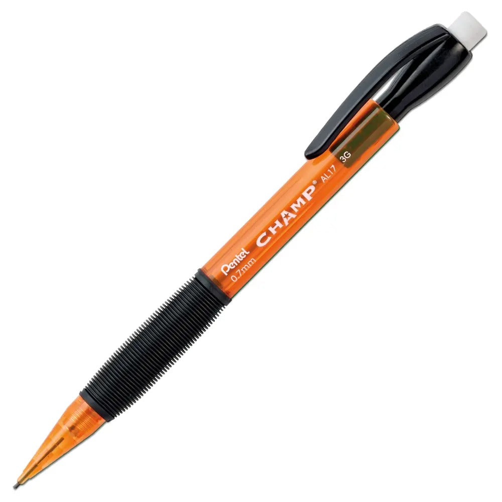 CHAMP Mechanical Pencil (0.7mm) Mechanical Pencil, Tinted Orange Barrel