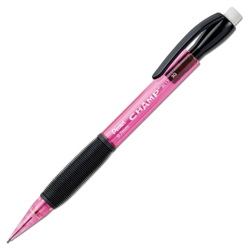 CHAMP Mechanical Pencil (0.7mm) Mechanical Pencil, Tinted Pink Barrel