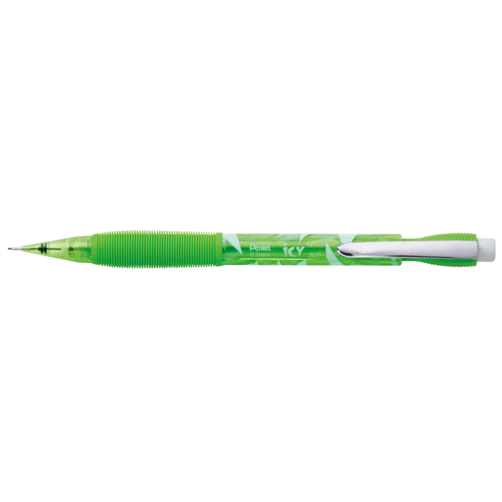 ICY (0.5mm) Mechanical Pencil, Tinted Lime Green Barrel