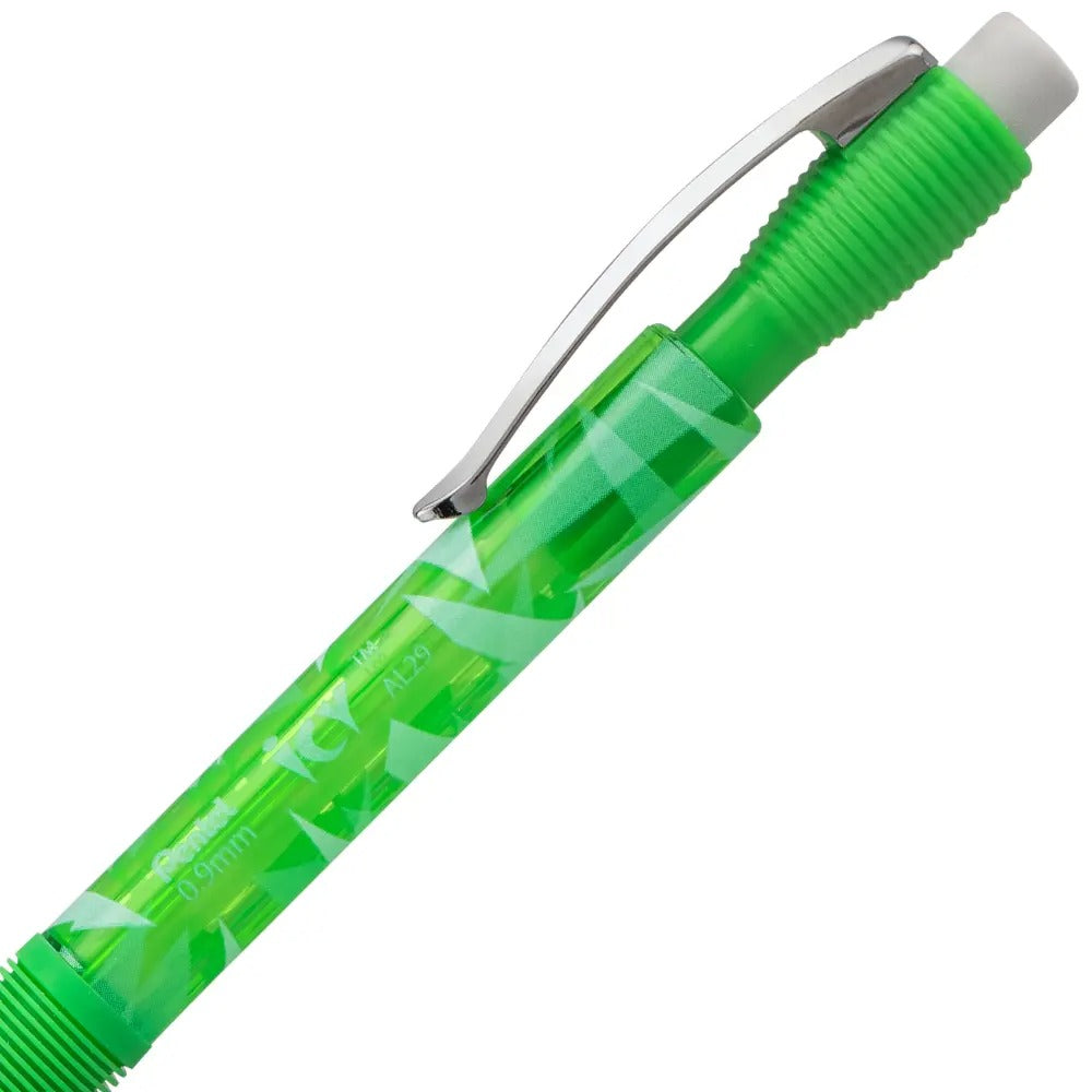 ICY Mechanical Pencil, (0.9mm), Tinted Lime Green Barrel