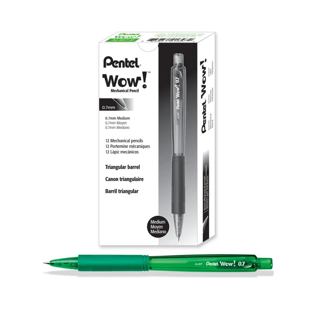 Wow! Mechanical Pencil (0.7mm), Green Barrel