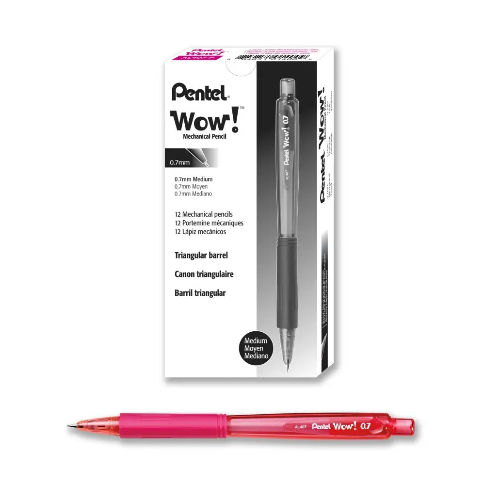 Wow! Mechanical Pencil (0.7mm), Pink Barrel