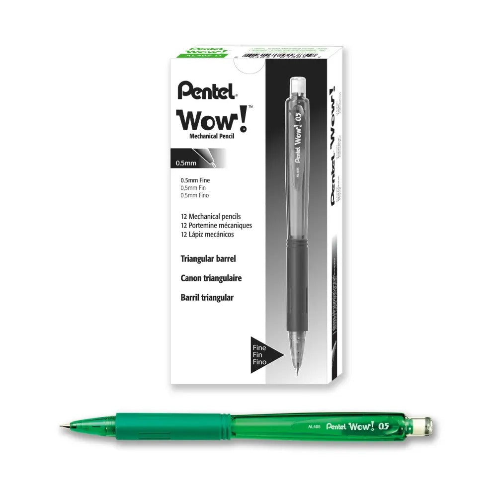 Wow! Mechanical Pencil (0.5mm), Green Barrel