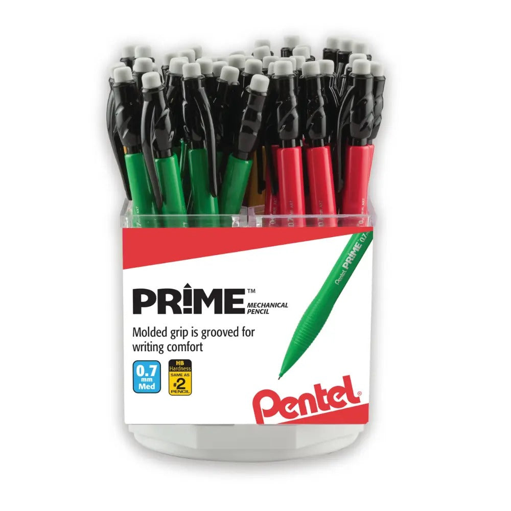 PRIME Mechanical Pencil (0.7mm) Assorted Barrels, Spinner Display - 48 Pieces