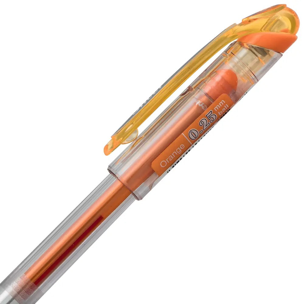 Pentel Arts Slicci (0.25mm) Extra Fine Gel Pen - Orange Ink